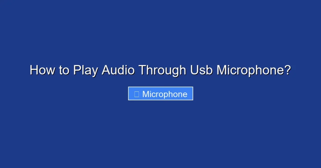 How to Play Audio Through Usb Microphone?