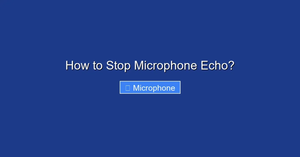 How to Stop Microphone Echo?