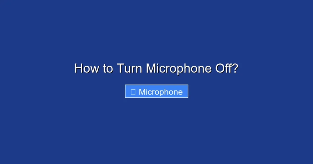 How to Turn Microphone Off?