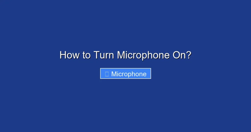 How to Turn Microphone On?