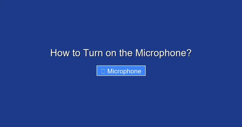 How to Turn on the Microphone?