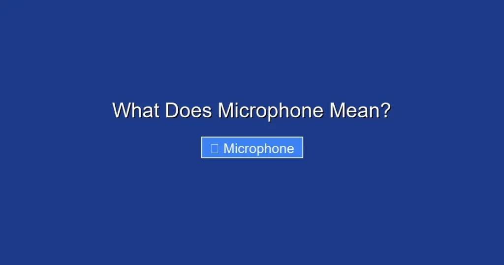 What Does Microphone Mean?