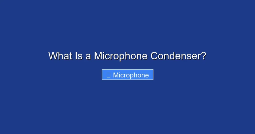 What Is a Microphone Condenser?