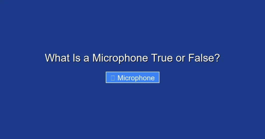 What Is a Microphone True or False?