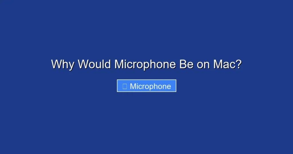 Why Would Microphone Be on Mac?