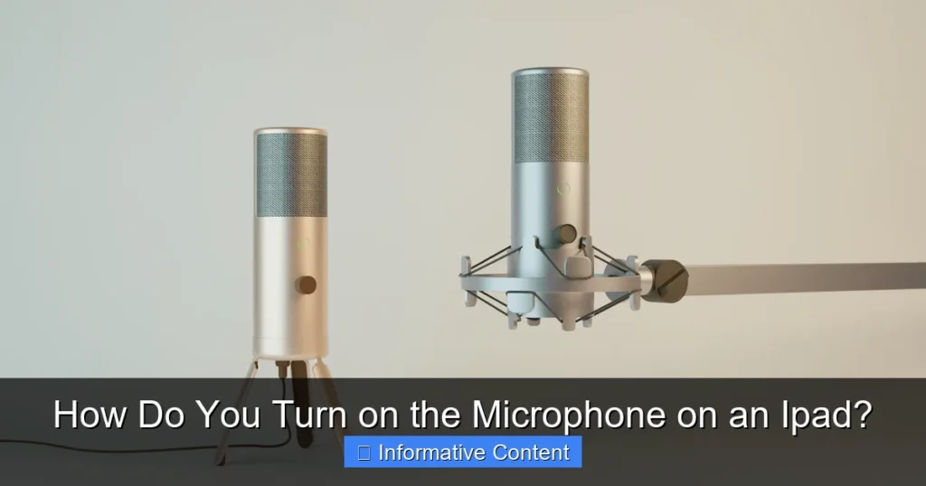 How Do You Turn on the Microphone on an Ipad?