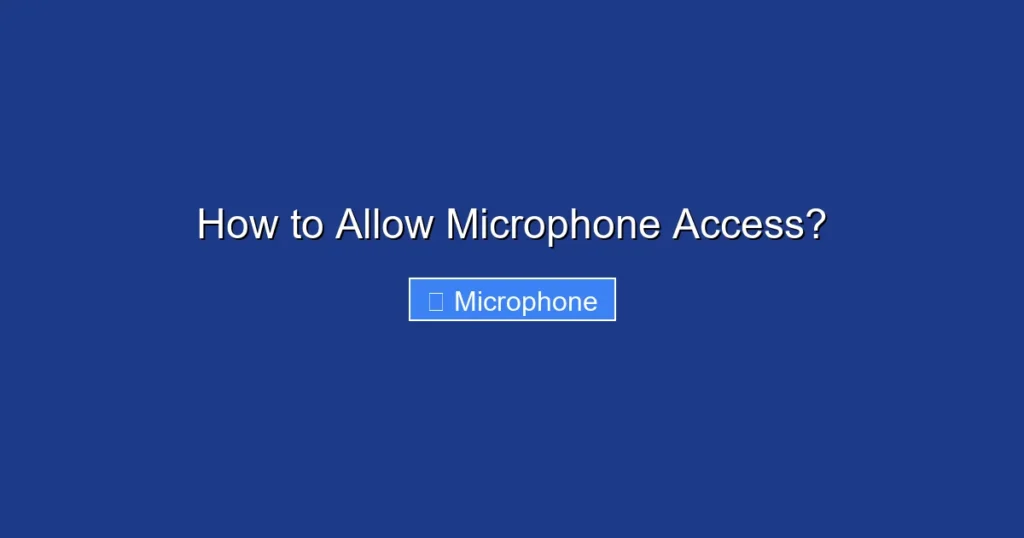 How to Allow Microphone Access?