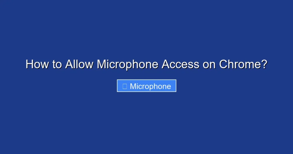 How to Allow Microphone Access on Chrome?