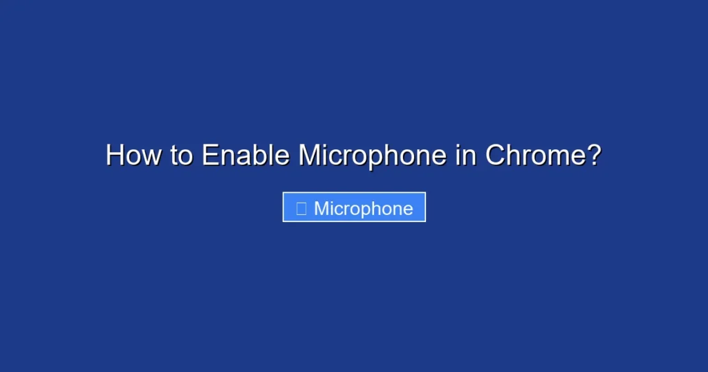 How to Enable Microphone in Chrome?