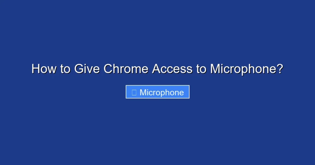 How to Give Chrome Access to Microphone?