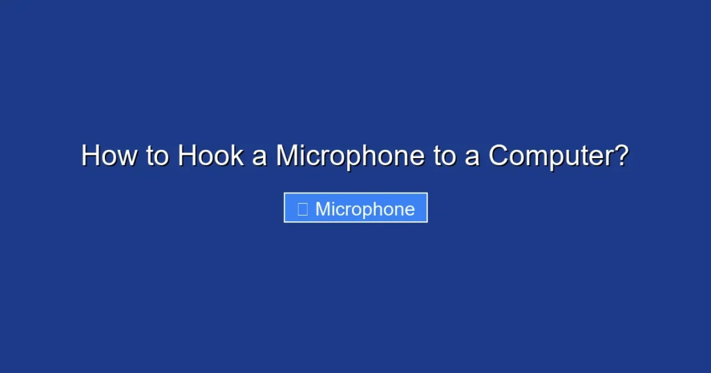 How to Hook a Microphone to a Computer?