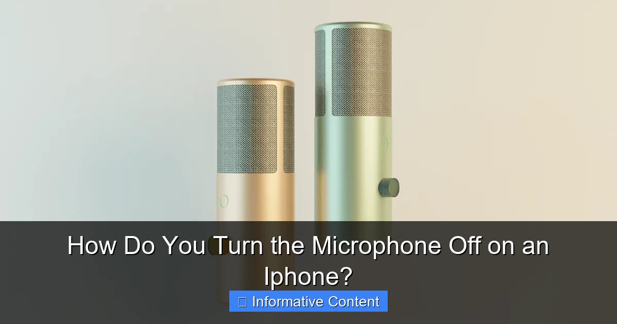 How Do You Turn the Microphone Off on an Iphone?