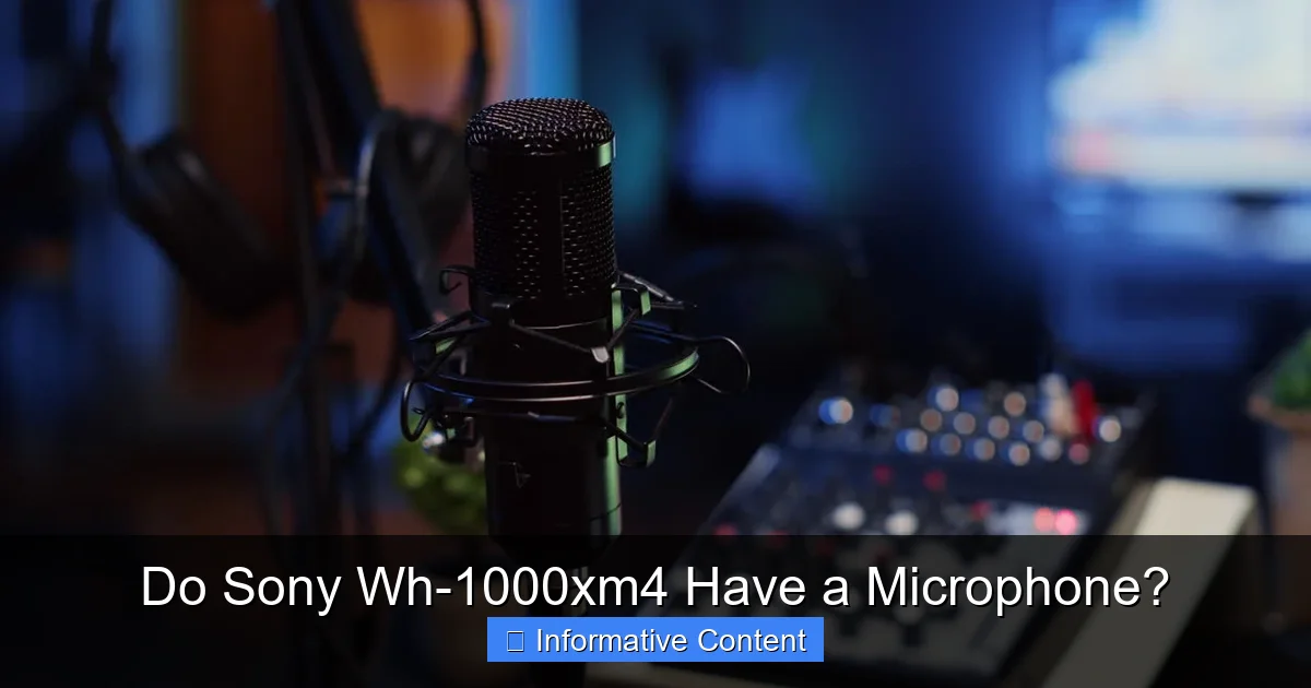 Do Sony Wh-1000xm4 Have a Microphone?